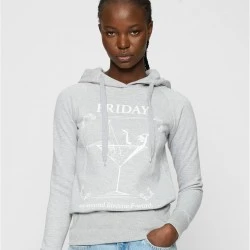 Ladies F-Word Hoody grey XS