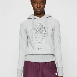 Ladies One Line Fruit Hoody grey XS