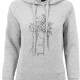 Ladies One Line Fruit Hoody grey XS