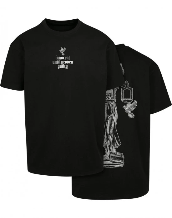 Тениска Justice Oversize Tee Black XXL