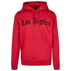 Los Angeles Wording Hoody ruby M