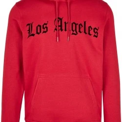 Los Angeles Wording Hoody ruby M