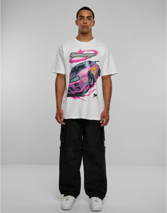 Мъжка тениска в бял цвят MISTER TEE Speed Heavy Oversize, Тениски - Hoodstyle.bg