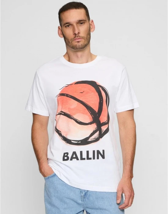Тениска Ball Tee white XXL