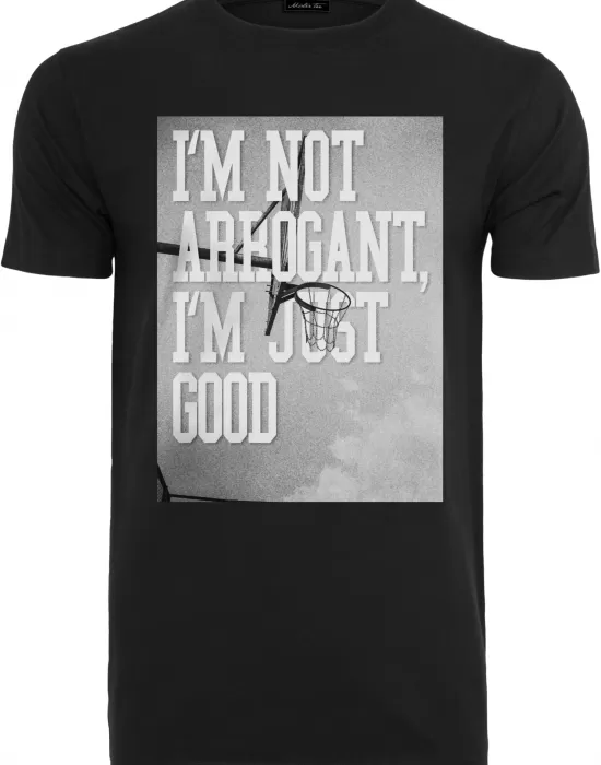 Мъжка тениска в черен цвят Mister Tee I'm Not Arrogant I'm Just Good, Тениски - Hoodstyle.bg