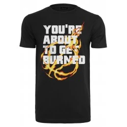 Мъжка тениска в черен цвят Mister Tee You' re About To Get Burned