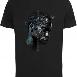 Мъжка тениска в черен цвят MISTER TEE Butterfly Effect