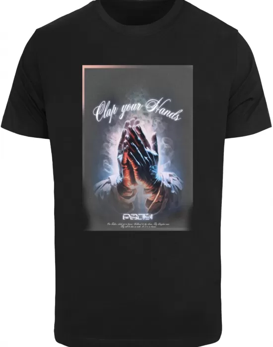 Мъжка тениска в черен цвят Mister Tee Clap Your Hands, Тениски - Hoodstyle.bg