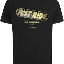 Мъжка тениска в черен цвят Mister Tee Just Ride