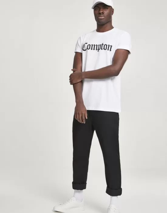 Мъжка тениска Mister Tee Compton бял цвят, Тениски - Hoodstyle.bg
