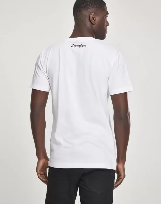Мъжка тениска Mister Tee Compton бял цвят, Тениски - Hoodstyle.bg