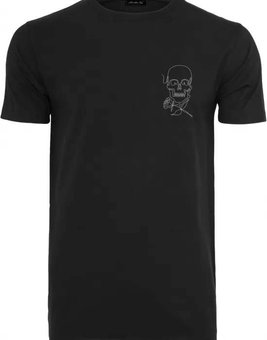 Мъжка тениска в черен цвят Mister Tee Skull One Line, Тениски - Hoodstyle.bg