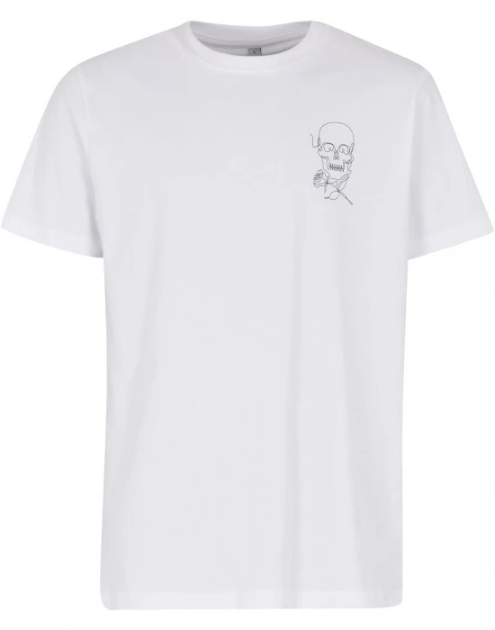 Тениска Skull One Line Tee white XXL