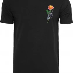 Мъжка тениска в черен цвят Mister Tee Chrome Skeleton Hand