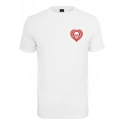 Мъжка тениска в бял цвят Mister Tee Skull Heart