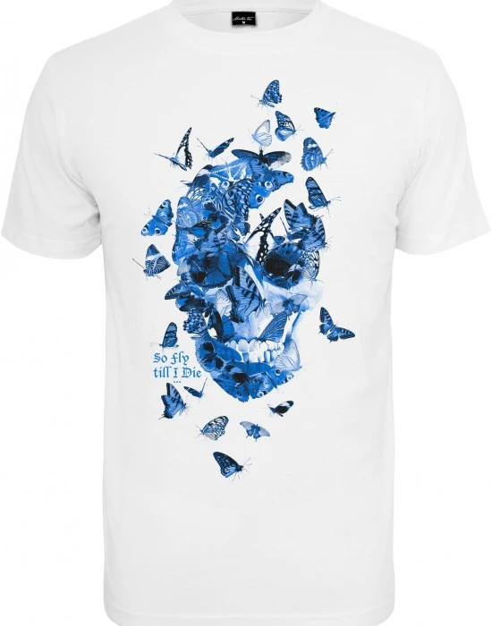 Тениска Butterfly Skull Tee white XXL