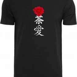 Мъжка тениска в черен цвят Mister Tee Asian Rose 