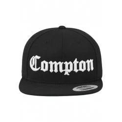 Черна шапка с козирка Compton Snapback