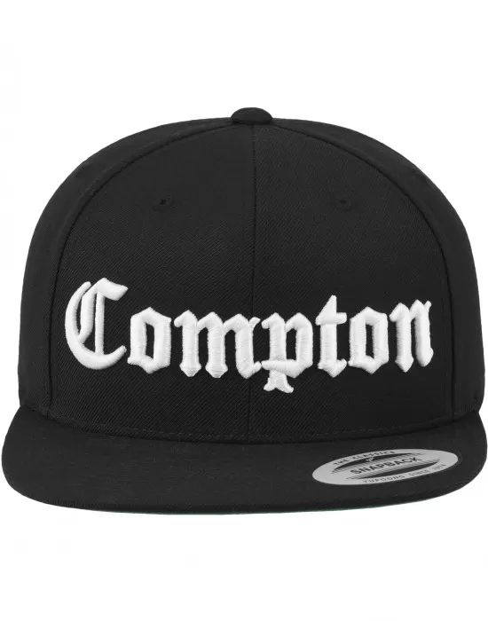 Черна шапка с козирка Compton Snapback, Шапки с козирка - Hoodstyle.bg