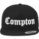 Черна шапка с козирка Compton Snapback, Шапки с козирка - Hoodstyle.bg