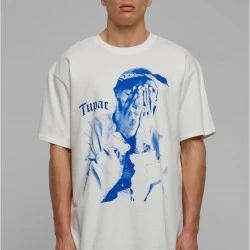 Мъжка тениска в бял цвят Mister Tee 2Pac Me Against the World Oversize