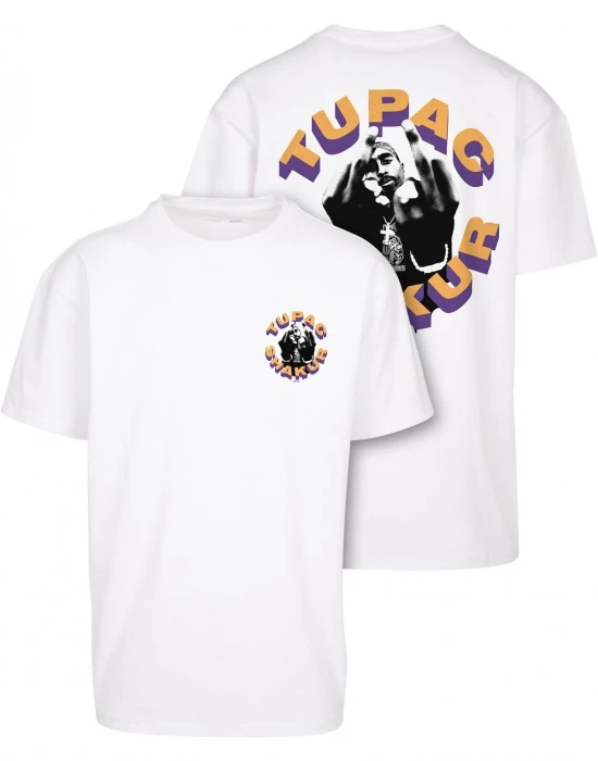 Тениска в бял цвят Mister Tee 2Pac Toss it up Oversize, Овърсайз - Hoodstyle.bg