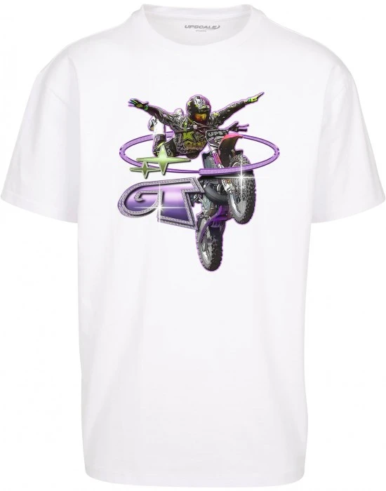 Мъжка тениска в бял цвят Mister Tee Moto GT Oversize., Овърсайз - Hoodstyle.bg
