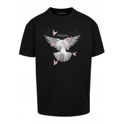 Мъжка тениска в черен цвят MISTER TEE Doves Oversize