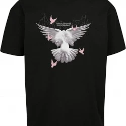 Мъжка тениска в черен цвят MISTER TEE Doves Oversize