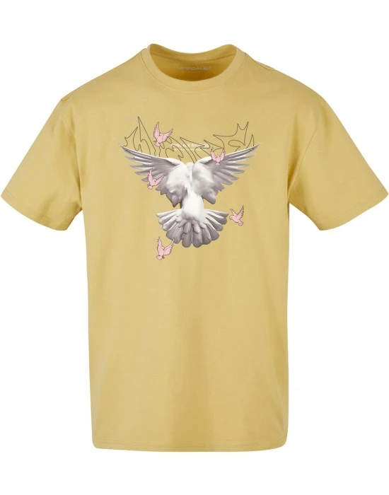 Мъжка тениска в жълт цвят MISTER TEE Doves Oversize, Тениски - Hoodstyle.bg
