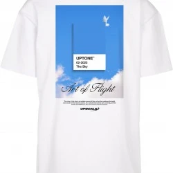 Мъжка тениска в бял цвят MISTER TEE Uptone Oversize 