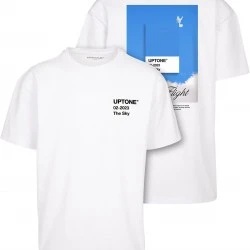 Мъжка тениска в бял цвят MISTER TEE Uptone Oversize 