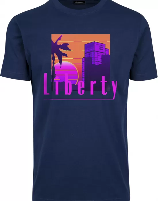 Мъжка тениска в син цвят Mister Tee Liberty Sunset, Тениски - Hoodstyle.bg