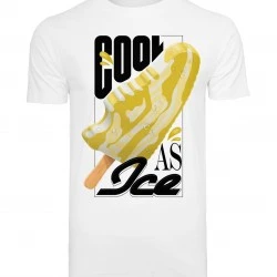Мъжка тениска в бял цвят MISTER TEE Cool As Ice 