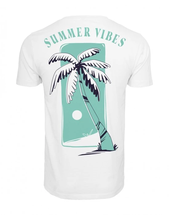 Мъжка тениска в бял цвят MISTER TEE Summer Vibes, Тениски - Hoodstyle.bg