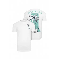Мъжка тениска в бял цвят MISTER TEE Summer Vibes 