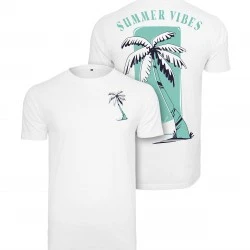 Мъжка тениска в бял цвят MISTER TEE Summer Vibes 