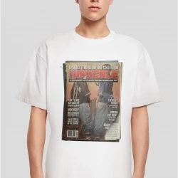 Мъжка тениска в бял цвят MISTER TEE Upscale Magazine Oversize