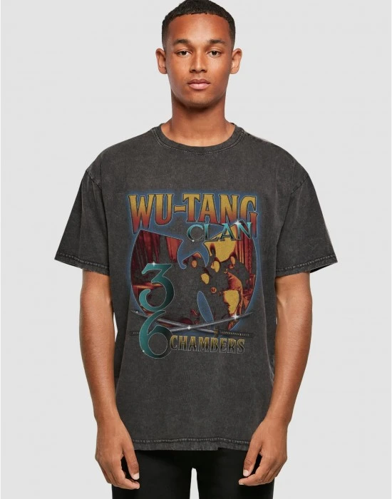 Тениска в черен цвят Oversize Mister Tee Wu Tang 36 Chambers, Тениски - Hoodstyle.bg