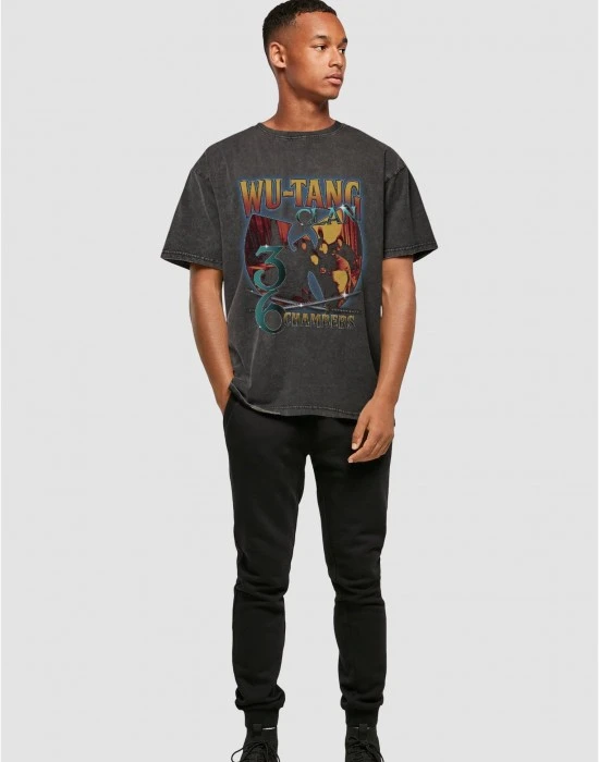 Тениска в черен цвят Oversize Mister Tee Wu Tang 36 Chambers, Тениски - Hoodstyle.bg