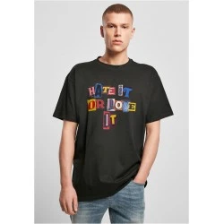 Мъжка тениска в черен цвят Mister Tee Hate it or Love it Oversize