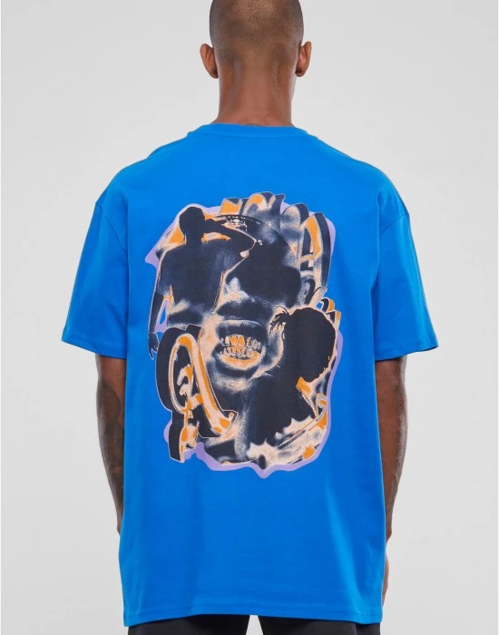 Мъжка тениска в син цвят Mister Tee Hustle Oversize., Тениски - Hoodstyle.bg