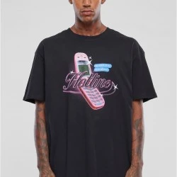 Мъжка тениска в черен цвят Mister Tee Hotline Oversize