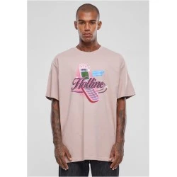 Мъжка тениска в розов цвят Mister Tee Hotline Oversize