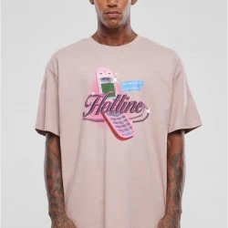 Мъжка тениска в розов цвят Mister Tee Hotline Oversize