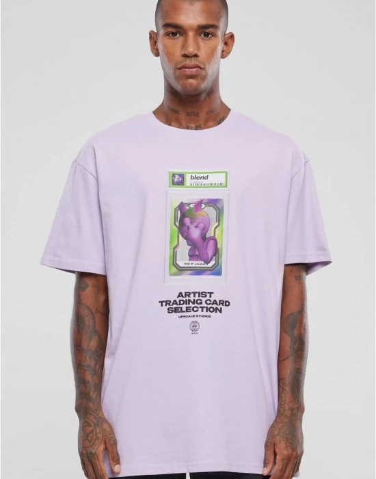 Мъжка тениска в светлолилав цвят Mister Tee Blend Oversize, Тениски - Hoodstyle.bg