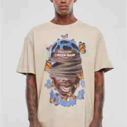Мъжка тениска в бежов цвят Mister Tee Grow Up Oversize