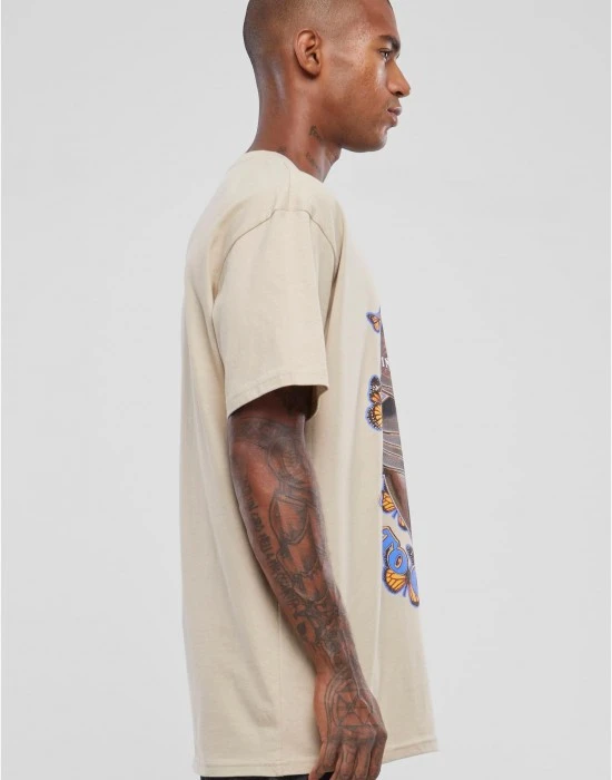 Мъжка тениска в бежов цвят Mister Tee Grow Up Oversize, Тениски - Hoodstyle.bg