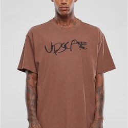 Мъжка тениска в кафяв цвят Mister Tee Giza Oversize