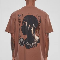 Мъжка тениска в кафяв цвят Mister Tee Giza Oversize